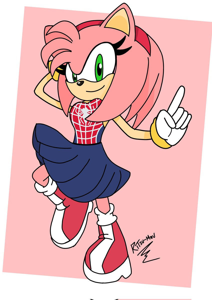 RitsuMau98's tweet photo. Cumpliendo un reto que me pareció algo diferente y divertido

#amyrose #SonicFrontiers #Sonic #SonicTheHedgehog #SonicPrime #SpiderManAcrossTheSpiderVerse #amyrosefanart #FANART #Fanarts https://t.co/6nrKm3LmOL