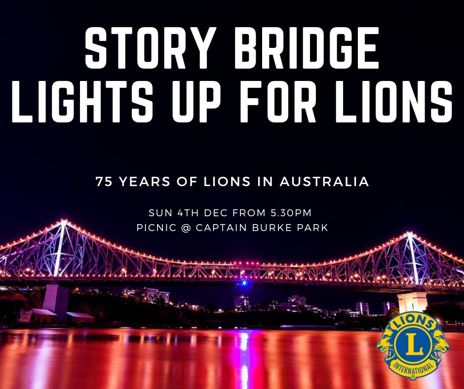 applemaqlions's tweet photo. @storybridge will be lit up to celebrate Lions Australia 75 years anniversary come down and say hello #75yearsandcounting #lionsaustralia #wherethereisaneedthereisalion #lions75years #celebration https://t.co/JuhZDFxEKZ