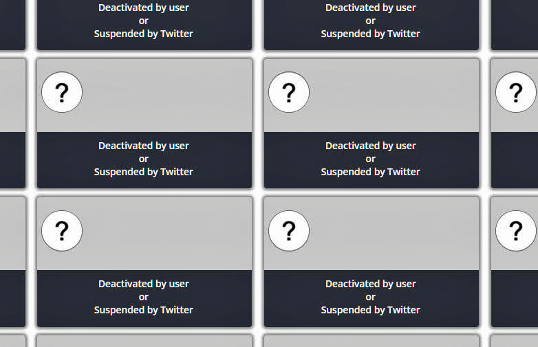 jangles's tweet image. According to latest weekly report from #Tweepsmap, 18 of 20 accounts unfollowing me last week were either 'deactivated by user' or 'suspended  by Twitter'. Fourth consecutive report with such status. Seeing a trend here