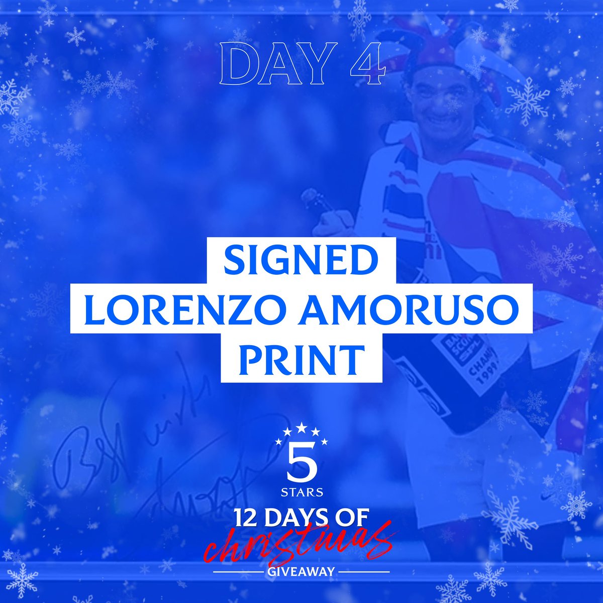 5Starsltd's tweet photo. 🔴⚪️🔵 12 Days of Christmas Giveaway - Day 4 🔴⚪️🔵 

We’re giving you the chance to #Win a Signed @lorenzo_amoruso_  Print. 

All you have to do: 

🔴 Like this post
⚪️ Tag 4 friends in the comments
🔵 Retweet

- - - - - - - - - - - - - - - - - - - - - - https://t.co/D9oQiMFIRl