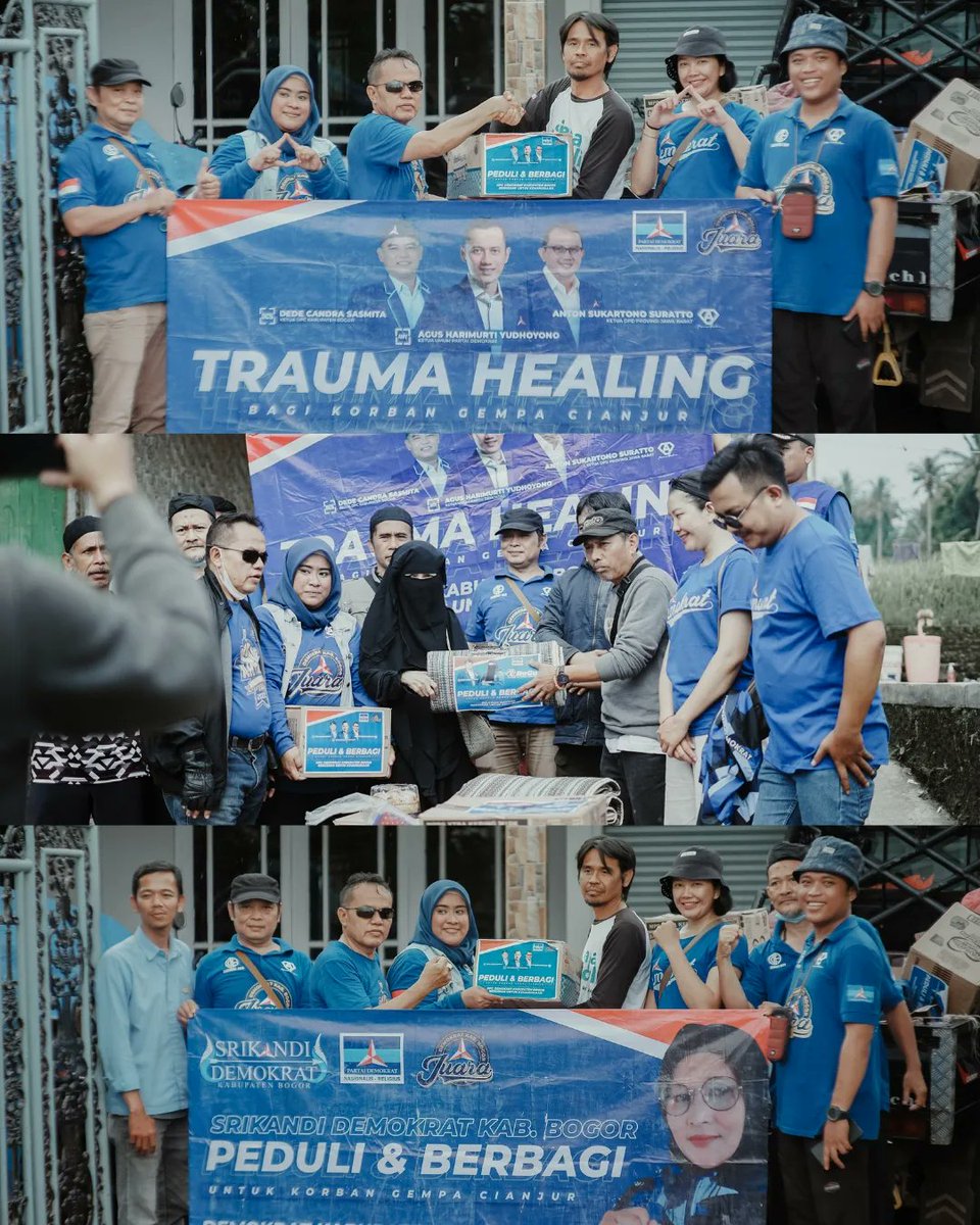 dpcpdkabbogor's tweet photo. Sesuai intruksi dan araham Ketua Umum @PDemokrat Mas @AgusYudhoyono kami Demokrat Kab. Bogor melksankan giat Trauma Healing Bagi anak2 Korban Gempa Cianjur, sekaligus memyerahkan Bantuan Donasi. https://t.co/DZepr8XsAo