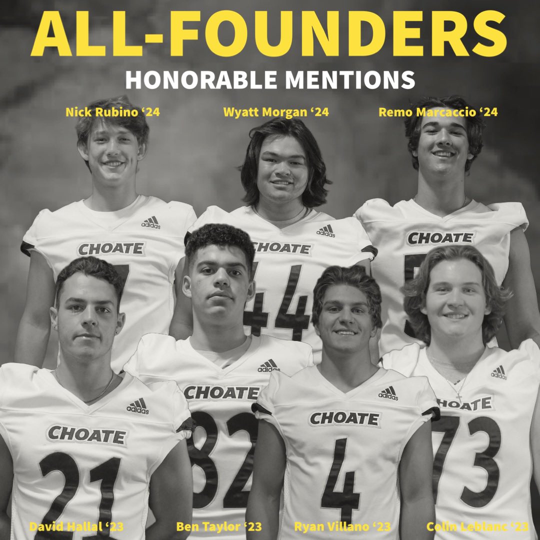 Congratulations to our All-Founders League Honorable Mention recipients! @NickRubinoMiami <a href="/WyattJMorgan1/">Wyatt J Morgan</a> <a href="/RemoMarcaccio/">RemoMarcaccio ‘24</a> <a href="/hallalinchief/">David Hallal</a> @BenTaylor80_TE <a href="/ryan_villano/">Ryan Villano</a> <a href="/Colin_Leblanc73/">Colin Leblanc</a> #crankit