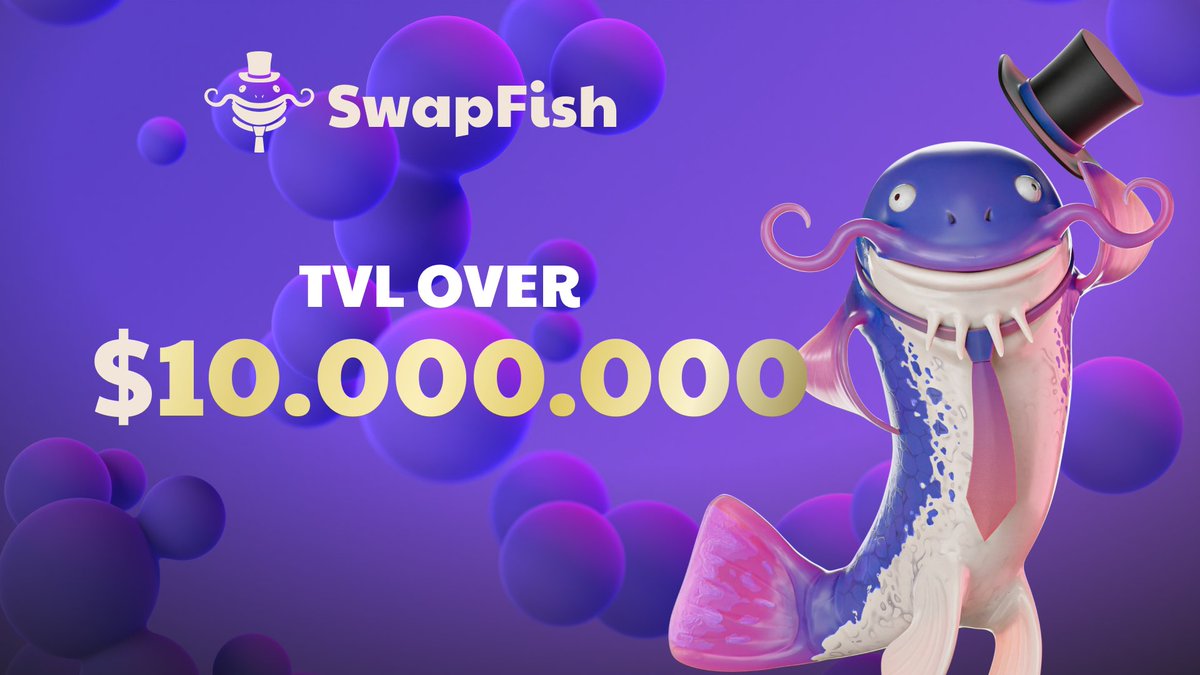 SwapFishFi's tweet photo. ๐ $10M TVL reached on SWAP FISH ๐
More and more fishing boats are catching FISH on the Arbitrumm sea!
Join us and get that Sunday catch on $FISH tokens ๐ https://t.co/s5ALz1Wicl
$FISH #FISHSWAP #ARBITRUM $ARBI
@ArbitrumToday @FLS_News_1 @GenxAnalytics https://t.co/kYbzRVxnSa