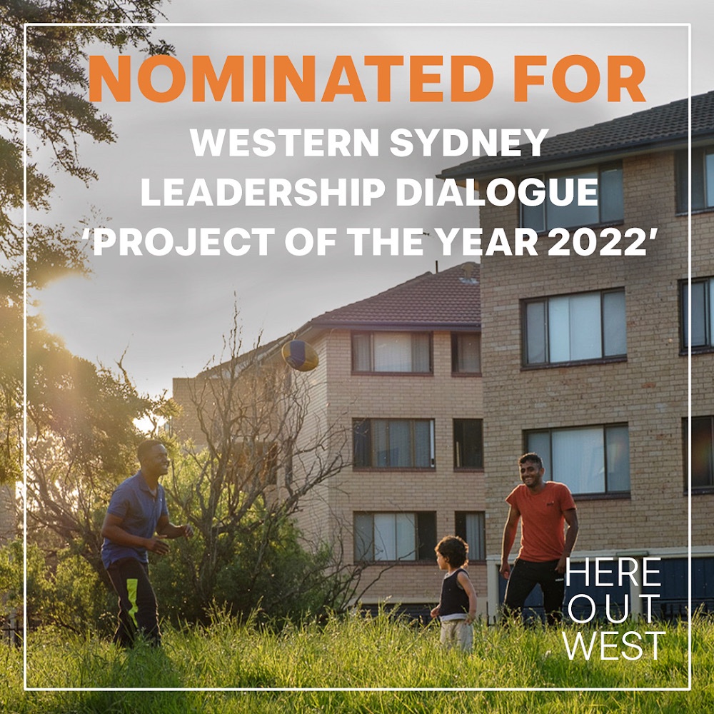 'Here Out West' received another nomination - WOO!! 🏆 We're nominated for the Western Sydney Leadership Dialogue (WSLD) Project of the Year Award. 

We're so honoured and proud of the Here Out West team.
