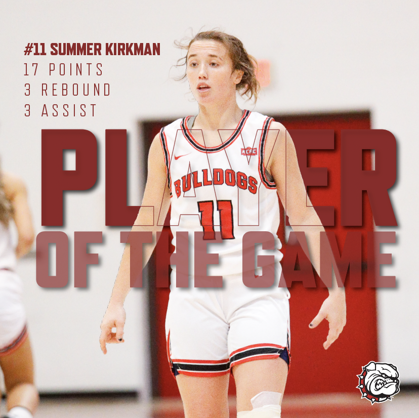 MC_BulldogsWBB's tweet photo. Tonights player of the game is #11 Summer Kirkman https://t.co/sFjFsoBgpW