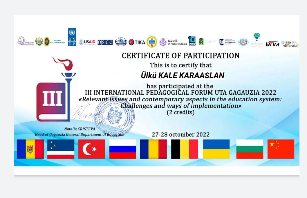 ulku42's tweet image. III Uluslararası Pedagoji Forumu&apos;nda bayrağımızında olmasını sağlayan iki kişiden biri olmak. Gagavuzya&apos;da ki soydaşlarımız ile bilgi paylaşımda bulunmak, konferansada konuşmacı olmak onur verici idi. 
#uzaklardahaiyigörür