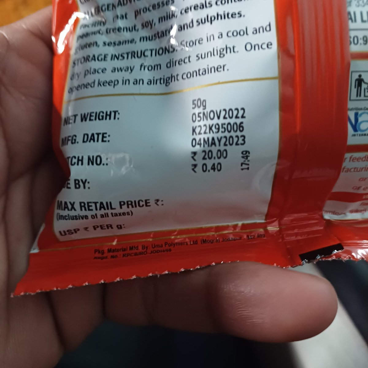 <a href="/RailMinIndia/">Ministry of Railways</a> 
<a href="/IRCTCofficial/">IRCTC</a> 
<a href="/RailwaySeva/">RailwaySeva</a> 
Bikaner Bhujia selling <a href="/20/">20</a> rs for 50 Gms .
Need urgent intervention why same brand which is available in market at lower price then why they are fooling to passenger. 
Today I purchased Veg thali for rs 120 Why no answer...
Pathetic .