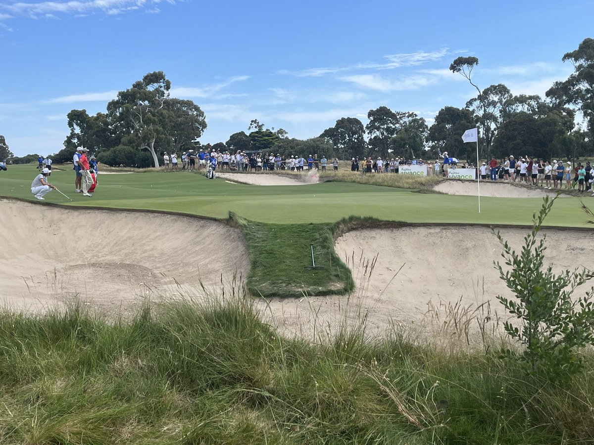 nathanmaddock's tweet image. Incredible golf at the #AusOpenGolf, amazing atmosphere, some great eagles. @VicGolfClub is absolute mint. Couldn’t begin to imagine what it would be like to play.