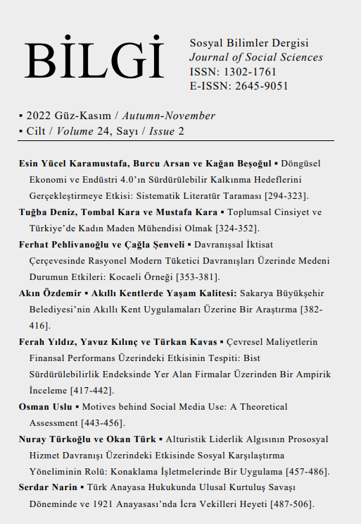 Bilgi Dergisi Kasım 2022 sayısı için bkz. dergipark.org.tr/tr/pub/bilgiso…