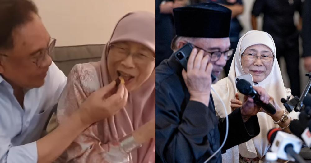 M\sian PM Anwar Ibrahim wishes wife Wan Azizah happy 70th birthday, lovingly feeds her cake  