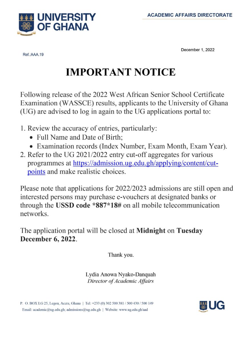 USAGOFFICIAL_'s tweet photo. An important thread for all prospective University Students.
Kindly read and take critical note. Also, take note of the opportunities and apply to these Schools. https://t.co/1rQKeszsvU