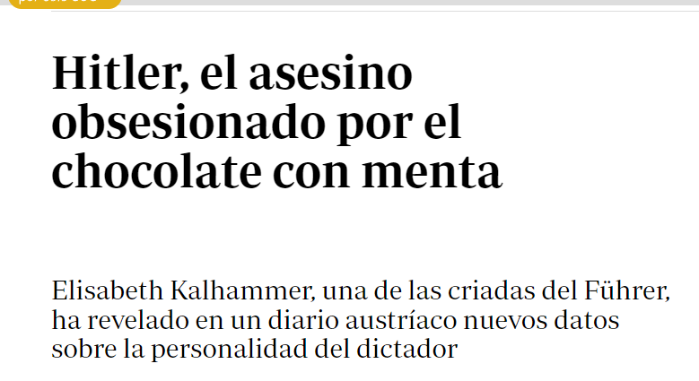 BaityBait's tweet photo. ¿Sabéis a quién le gustaba también el chocolate con menta?

Efectivamente, a Hitler https://t.co/9uTln1r41g