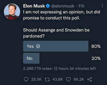 Why doesn't our government send out polls like this? We vote for them and employ them to serve us, they should regularly ask us our opinion and do what we want. We're all sick of Trump and Biden's constant bullshit. It takes a smart, asshole billionaire to get something done.