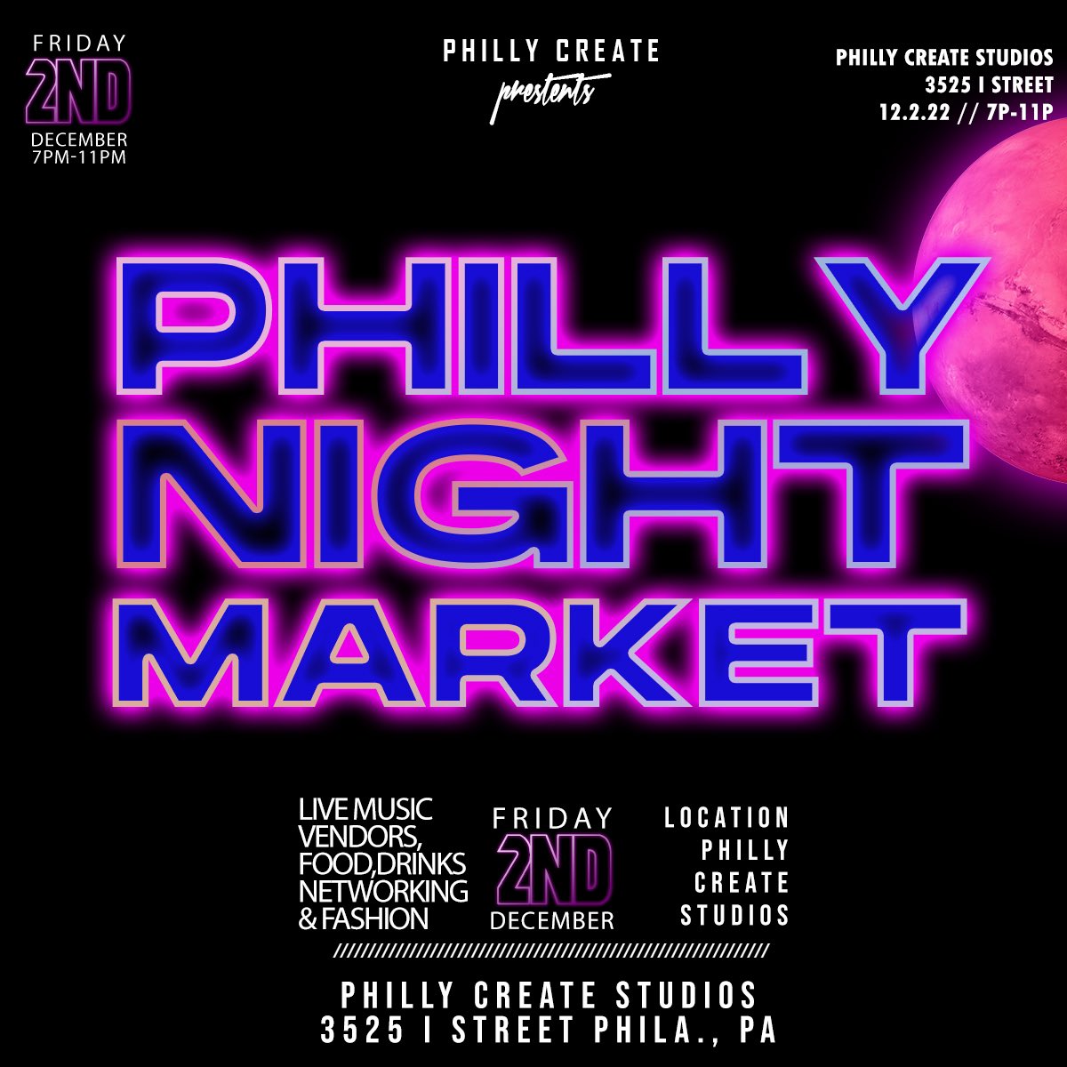 phillycreate's tweet photo. #PhillyNightMarket hosted by #PhillyCreate https://t.co/3B0P2CqCLc
