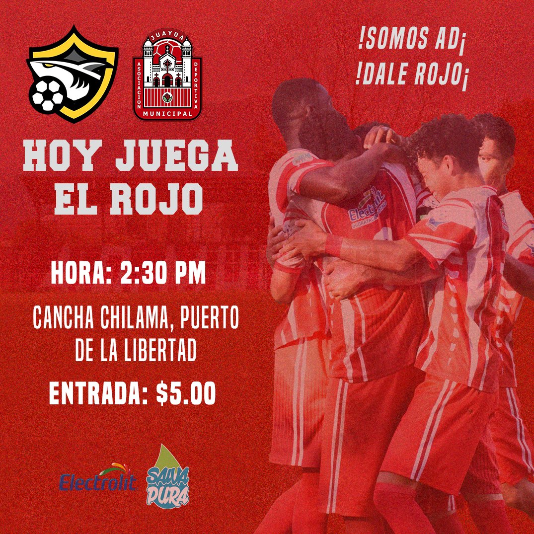 #CuartosVuelta|| Llegó el día de que 11 vestidos de rojo entren al campo de la cancha Chilama buscando ganar para que esté sueño no termine acá.

Hasta el pitazo final a luchar, a soñar, a confiar y apoyar a nuestro AD Municipal.

#SomosAdm #DaleRojo #Juayua