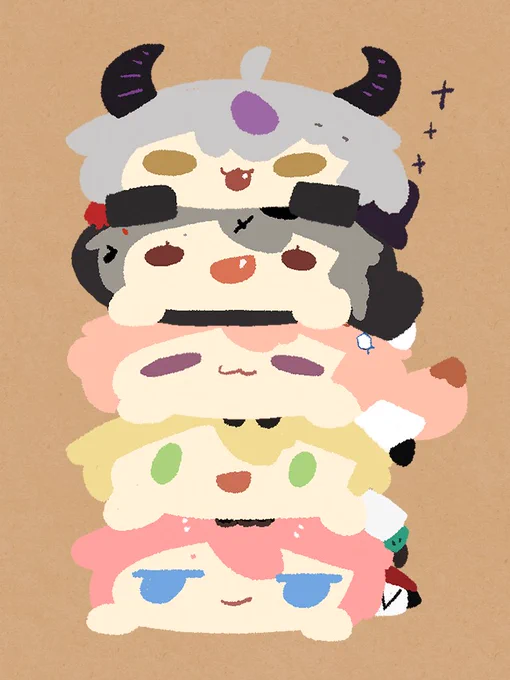 めでタワー!!!#SSholoX1周年 #Laplus_Artdesu #Luillust #こよりすけっち #さかまた飼育日記 #いろはにも絵を 