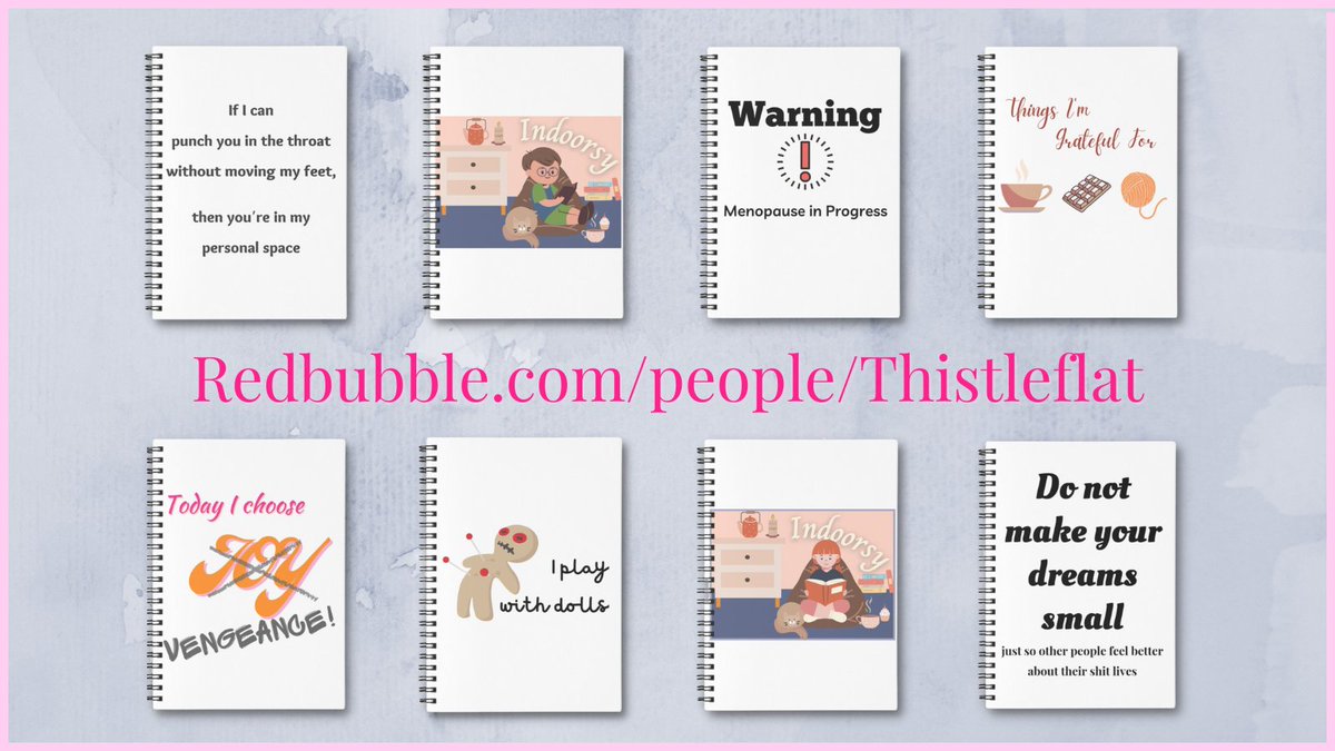 thistleflat's tweet photo. Check out https://t.co/OQGTvC6zGu for some spiral notebooks that say the things that are normally locked away inside your head...π
#ShopIndie #redbubbleshop #notebooks #makinglists #stockingfillers https://t.co/KBG5rGUsKX