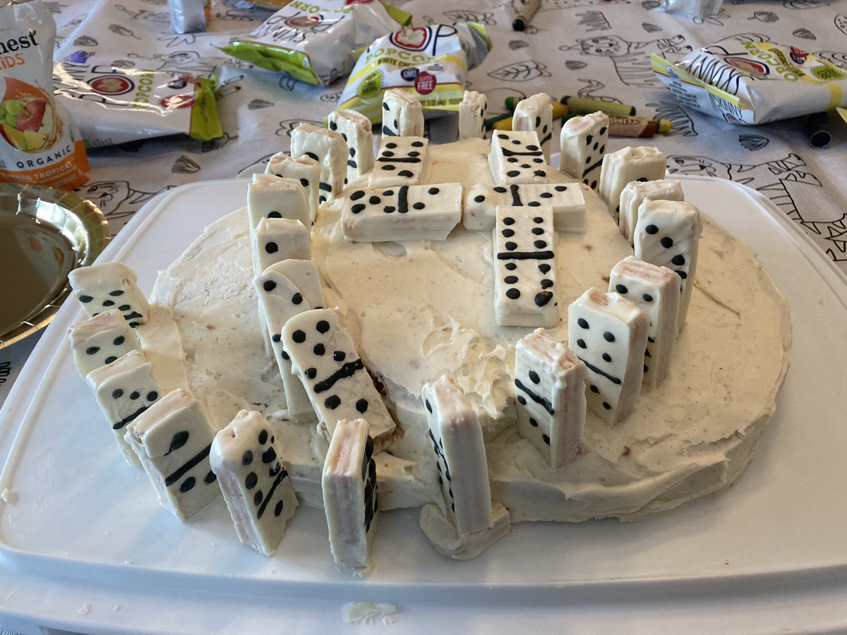 Our son loves making and watching others make domino creations on youtube, especially <a href="/Hevesh5/">Lily Hevesh</a> so we had a themed cake and decorations for his 4th birthday!