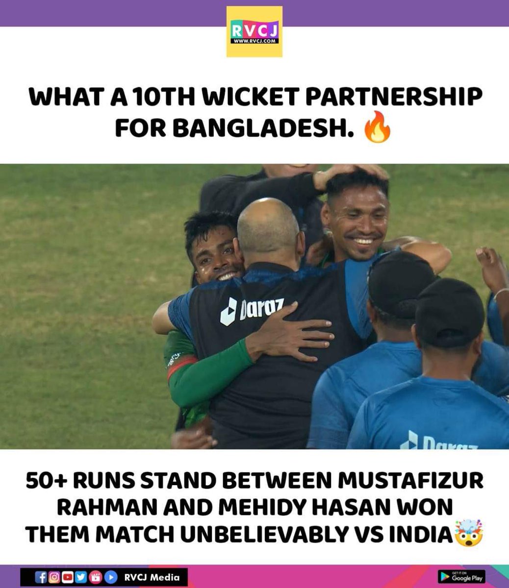 RVCJ_FB's tweet photo. 10th wicket partnership🔥 #BANvIND https://t.co/oC4QmvnoqA