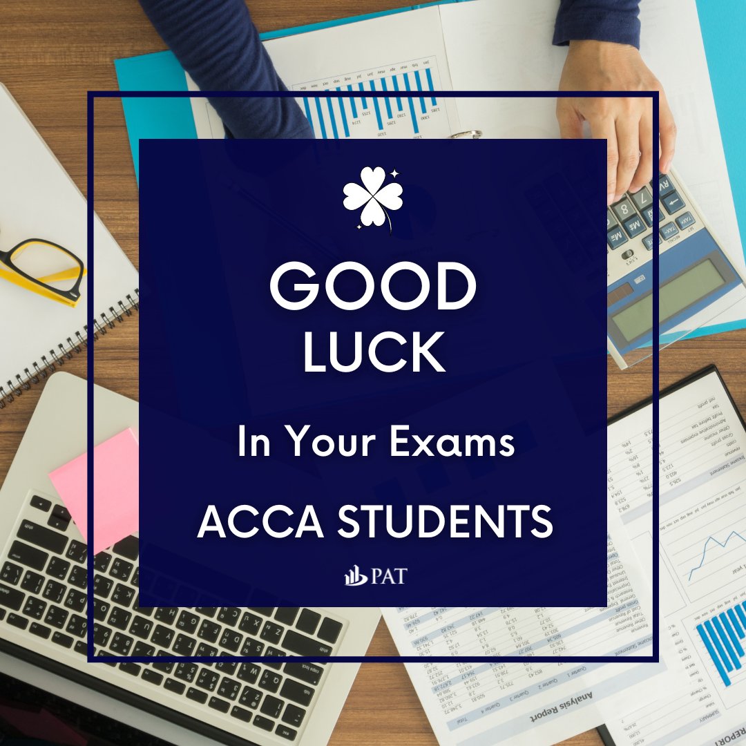 studywithPAT's tweet photo. Good Luck to all Students with their final preparations before the ACCA December Exams start tomorrow! The very best of luck from everyone here at PAT. You've studied hard and prepared well - Now ace that exam!
#ACCASeptember #ACCAexams #ACCAstudents #ACCAIreland #studywithPAT https://t.co/Gwqev57MC9