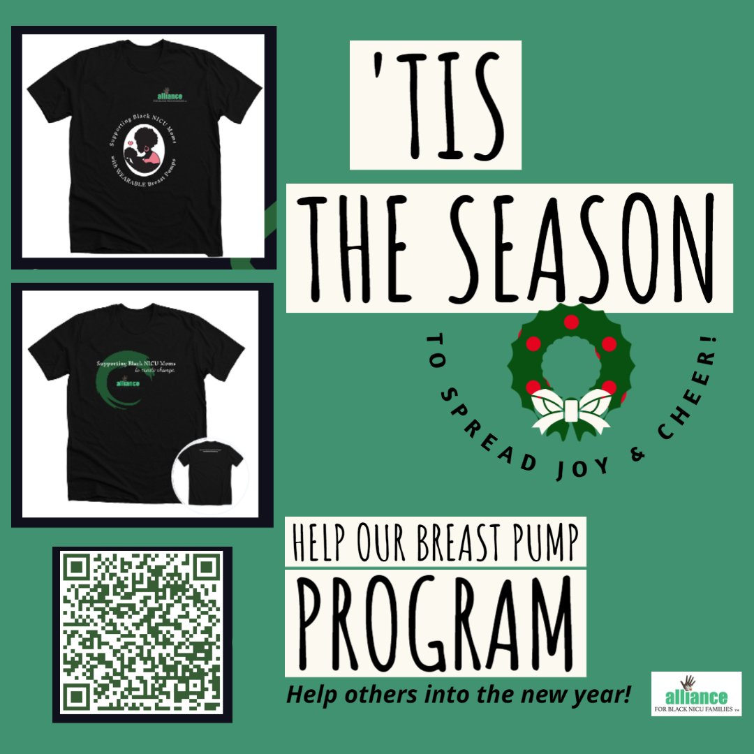 'TIS THE SEASON: The Alliance for Black NICU Families needs YOUR support.  Purchasing a t-shirt helps the Alliance provide wearable breast pumps for mothers in the NICU.  Please consider a purchase today.
- bonfire.com/store/alliance…