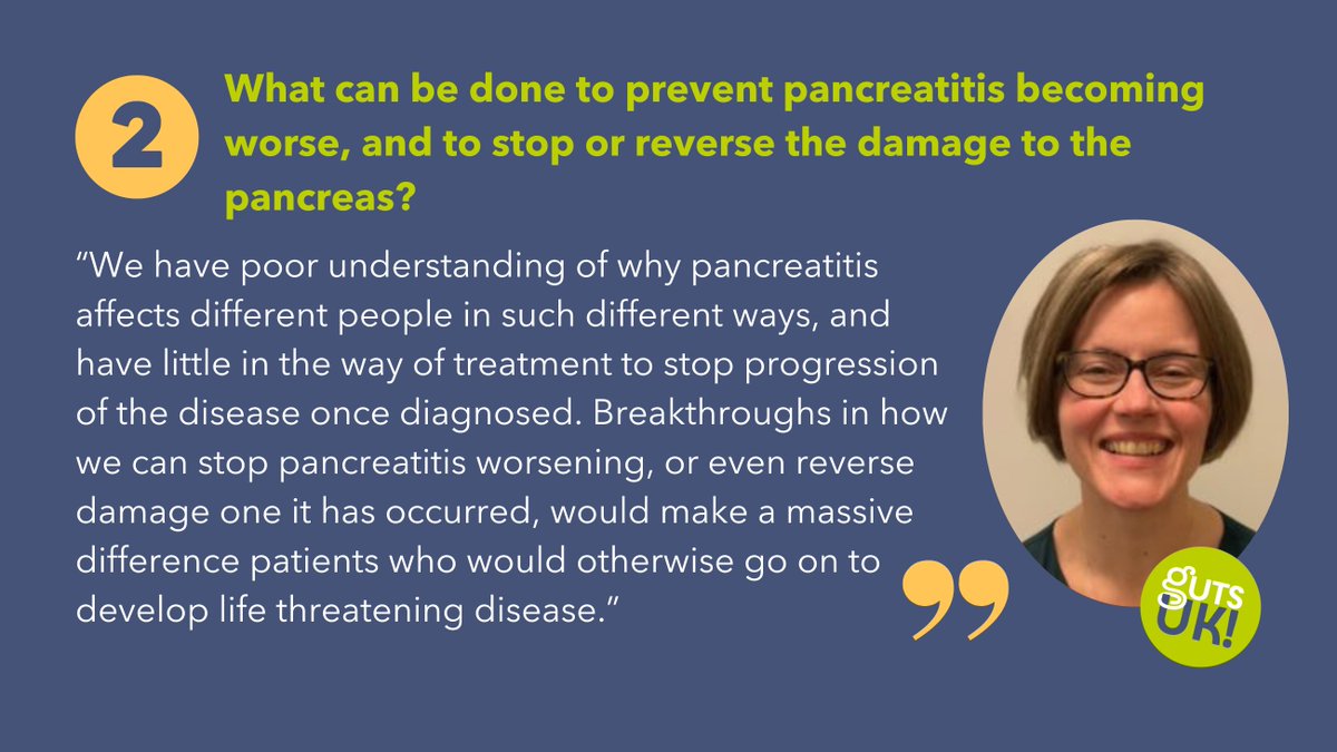 GutsCharityUK's tweet image. 📢💚 The top 10 research priorities for #pancreatitis - transforming research into this underfunded condition
1) Treating/managing pain
2) Preventing, reversing, stopping damage
3) Managing inflammation
Read all 10: gutscharity.org.uk/Pancreatitis-T…

#ChronicPancreatitis #AcutePancreatitis