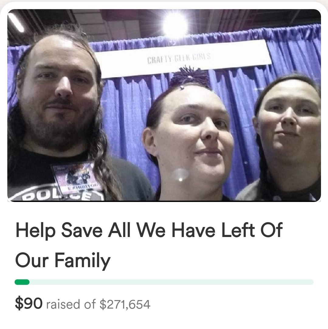 craftygeekgirls's tweet photo. Please help! We need to raise money to save the house or move. A shar or a donation, any help is appreciated. 

https://t.co/1Oz1mDKB45

#GoFundMe #foreclosure #saveourhouse https://t.co/Bec3H0Os8q