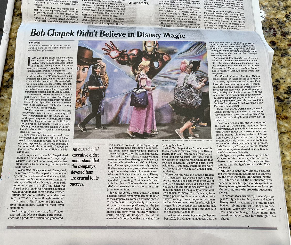 TouringPlans (@touringplans) on Twitter photo Check out <a href="/LenTesta/">Len Testa | mastodon.social/@LenTesta</a> ’s opinion piece in the print copy of the Sunday <a href="/nytimes/">The New York Times</a> today! Thanks to <a href="/MsErinFoster/">Erin Foster</a> for the tip & pictures! nytimes.com/2022/11/29/opi… Check out <a href="/LenTesta/">Len Testa | mastodon.social/@LenTesta</a> ’s opinion piece in the print copy of the Sunday <a href="/nytimes/">The New York Times</a> today! Thanks to <a href="/MsErinFoster/">Erin Foster</a> for the tip & pictures! nytimes.com/2022/11/29/opi…