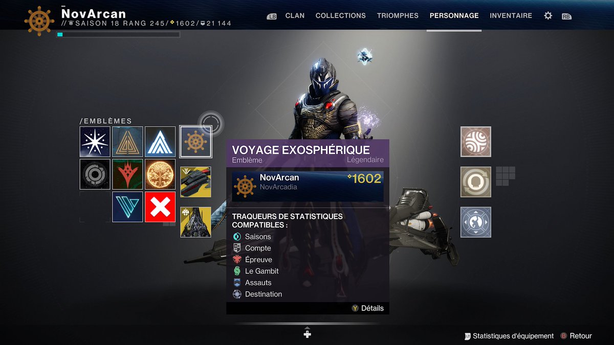 NovArcan's tweet photo. Aujourd'hui j'ai reçu 2 emblèmes Voyage Exosphérique en cadeau de @Warlock_4, merci à lui ! 🙏 🎁

Je mets en jeu l'un d'entre eux via un tirage au sort. Conditions :
- un 💙
- un RT
Tirage au sort lundi 5 décembre vers 20h.
Bonne chance à tous ! 🤞 https://t.co/pu01oY2IBP