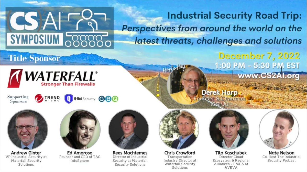 Looking forward to our symposium on Wednesday, December 7 at 1PM EST with @waterfallsec. buff.ly/3VxiSXF Watch the video to learn about some of the fun things we will be doing!
Register today! buff.ly/3VxqObB