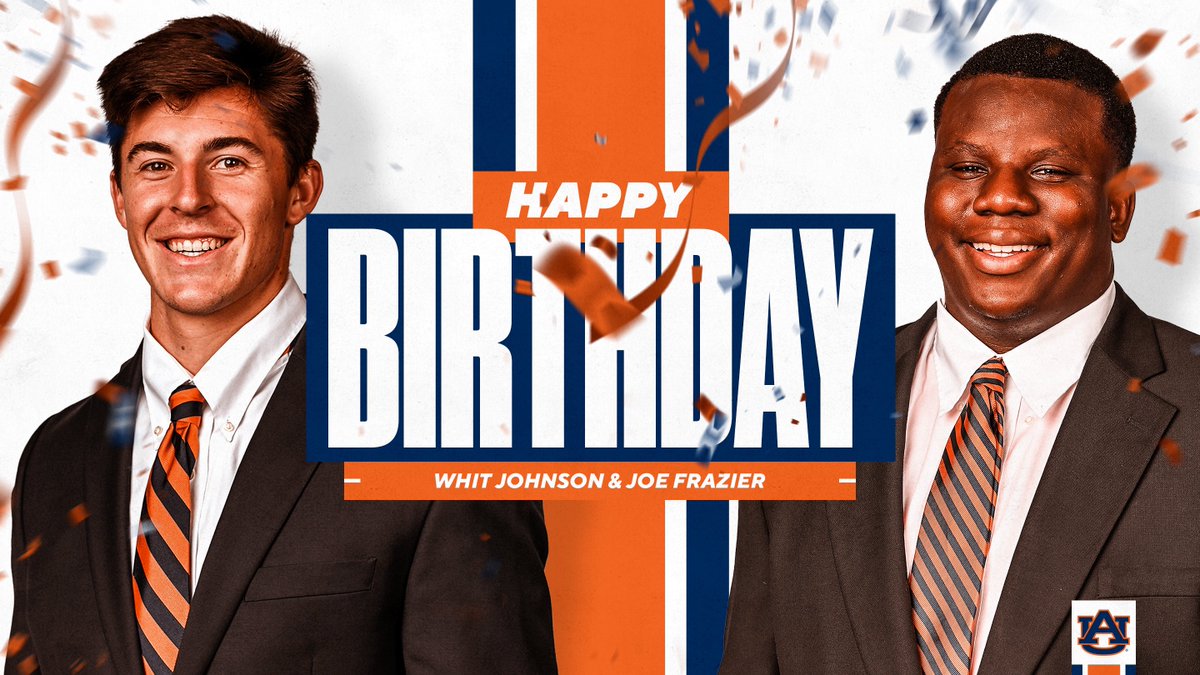 AuburnFootball's tweet photo. Happy Birthday @mwhitjohnson15 &amp; Joe 🎉🦅 https://t.co/DzoJNxOyeQ