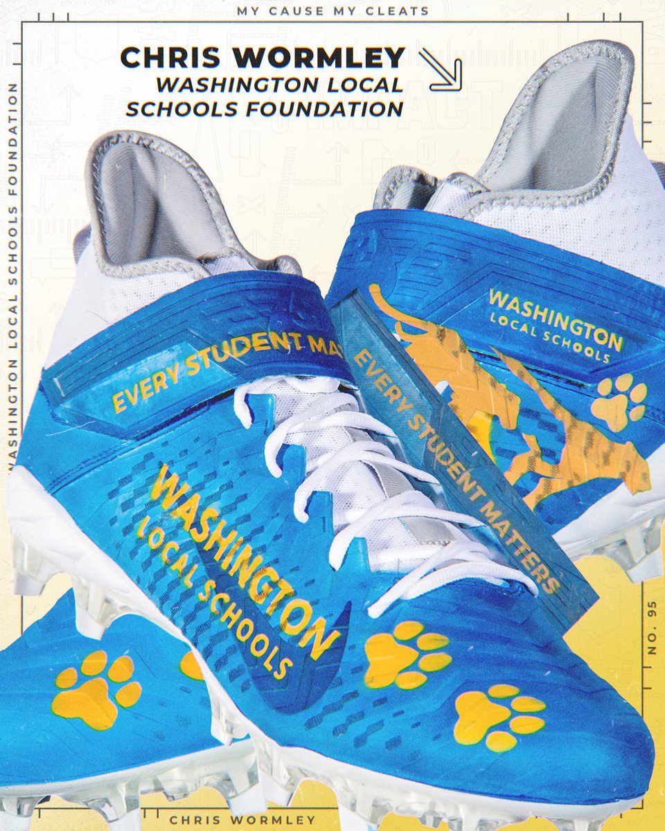 Chris_Wormley43's tweet photo. This year for #mycausemycleats I will be representing @WLS4Kids This foundation serves the next generation of youth leaders! It’s an honor to represent a school district that has done so much for my family and I! https://t.co/Cmks3VQU4b