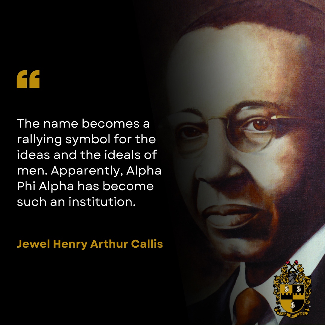 As we celebrate Founders’ Day, we recall the powerful words of Jewel Henry Arthur Callis! 

#APA1906Network #MenOfDistinction #FoundersDay