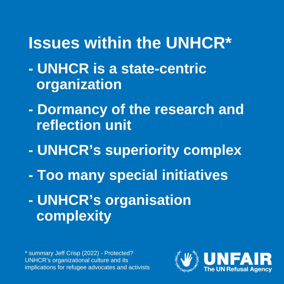 UNFAIR_agency's tweet photo. Issues within the #UNHCR

@JFCrisp reveals structural issues within UNHCR. We think they need to be discussed and tackled. 
Full text: https://t.co/Vxem8wcH1W 
#SolidarityWithRefugeesInLibya #UNFAIR #UNFAIRagency https://t.co/XIwZhrdKC3