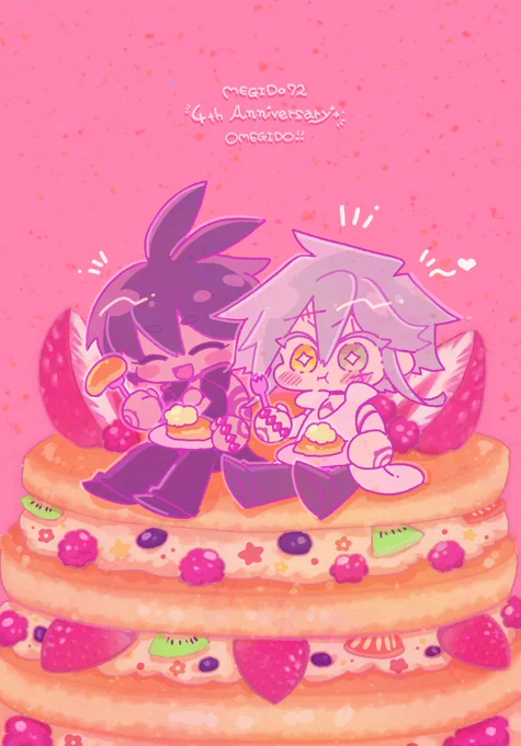 1周年時に始めた駆け出しモン王なのでお祝い絵今年でちょうど4枚目 