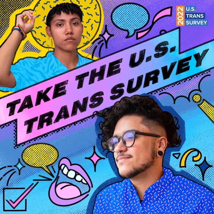LambdaLegal's tweet photo. The U.S. Trans Survey is the largest survey of trans people, by trans people. With your help, we can help collect more data and allow for a more accurate account of the lives of #Trans folks in the U.S.
Take action & record your experience ➡️ https://t.co/8iv6qLY7lJ https://t.co/LhH7rpDq7J
