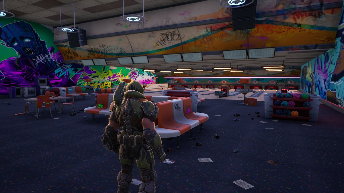 InTheShadeYT's tweet photo. Bowling alley! #FortniteChapter4 https://t.co/N3Jczy7KdO