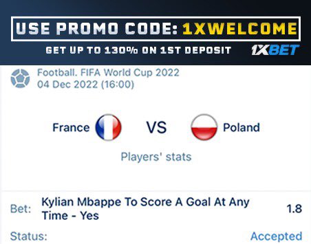 🇫🇷Kylian Mbappe scored 3 goals in World Cup 2022 so far. BET HERE ➡️ bit.ly/3rDbdK8 USE CODE: 1XWELCOME +18 Begambleaware.org