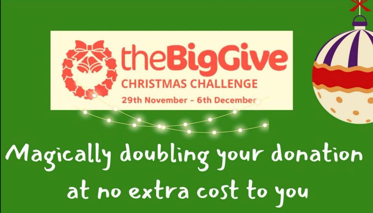 DOUBLE your donation - there is still time to donate to our BIG Give campaign and magically have your donation DOUBLED ;) donate.thebiggive.org.uk/campaign/a0569… #BigGive2022 #Charity @hospicecarenn (Closes at midday on Tues 6th Dec so there is still time to donate and help us reach our target