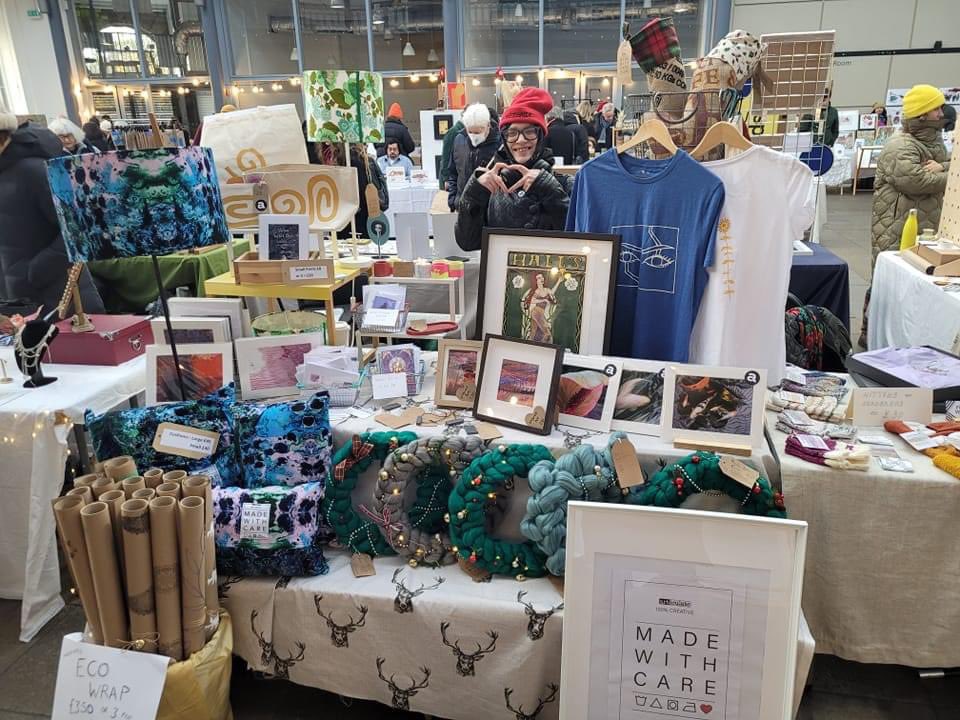 TrustCultural's tweet photo. Here we are at WASPS Winter Market ... come and get your festive on with so many amazing artists and makers. Dog friendly and fab coffee and cakes too! 

#madewithcare #waspsmarket #meetthemaker #jinglealltheway https://t.co/JrbdsbCIEj