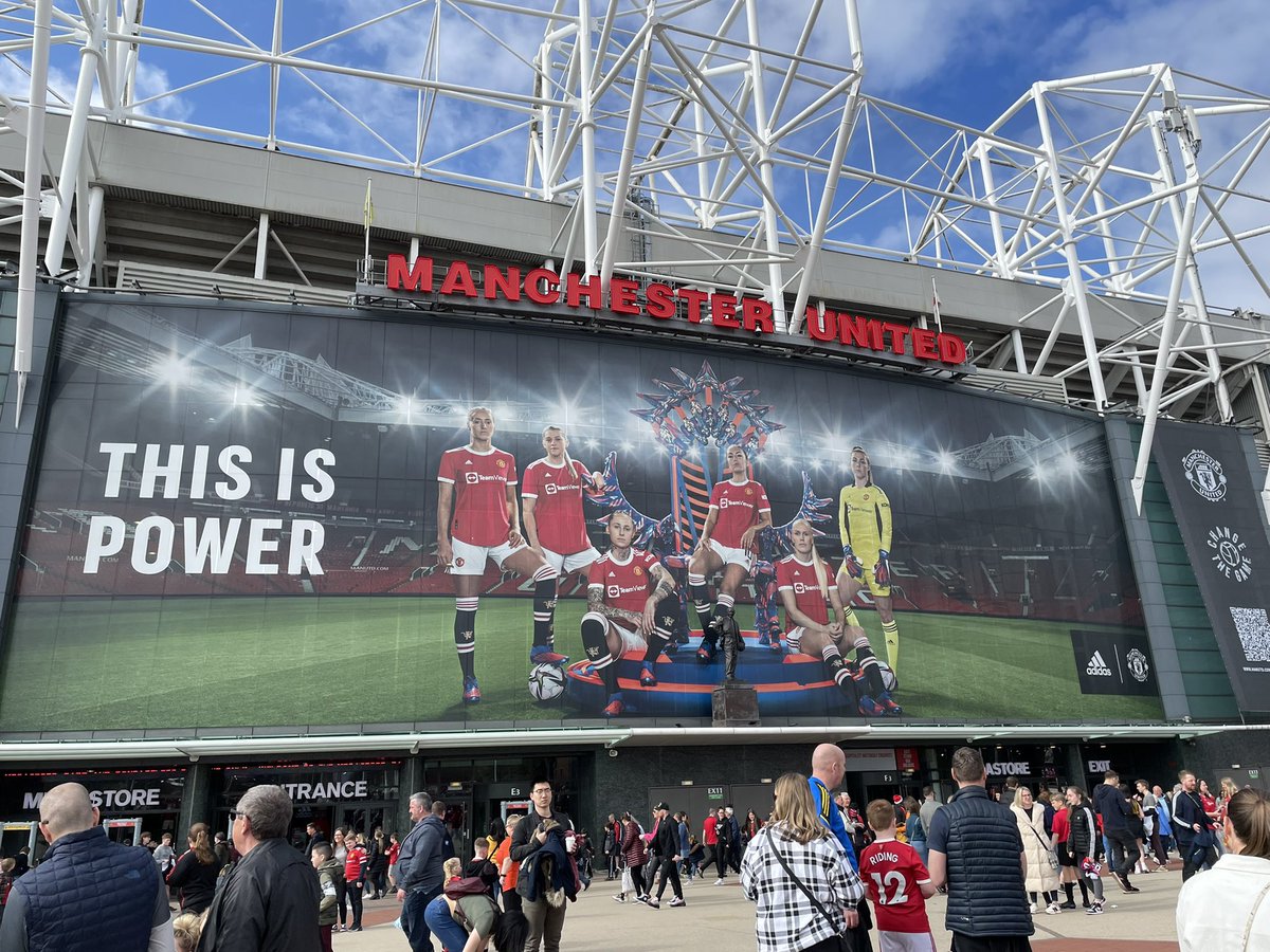 Loving all the photos from yesterday’s game.  A historic day at Old Trafford as #Manchester United Women get a record win in front of a record crowd of over 30,000.  #ChangeIsHere #ThisIsPower 

Looking forward to the Women’s Mcr Derby next Sunday! 
#Sport #Participation