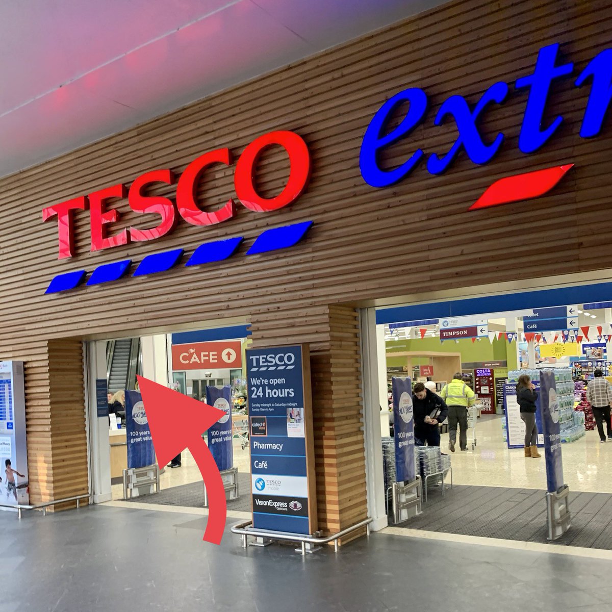 You can’t miss us as you come in to Tesco at The Meadows, Camberley

Head up the escalator or lift to your right and into the cafe 

Any problems, running late or want someone to come and greet you, just DM us 👍
