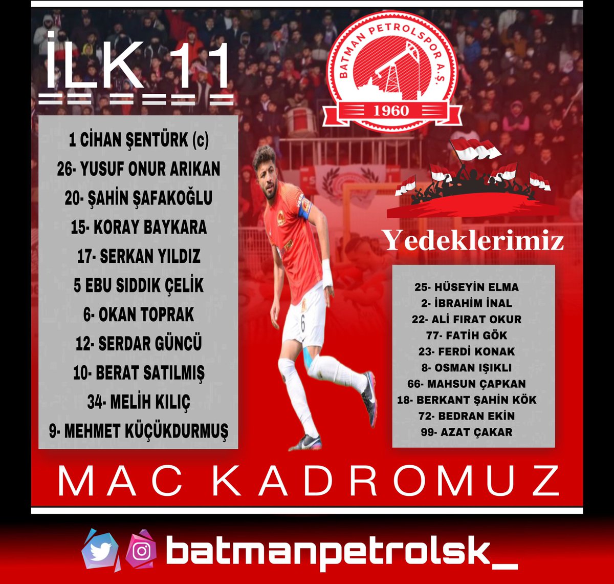 Isparta 32 Spor Maçı Kadromuz 💪