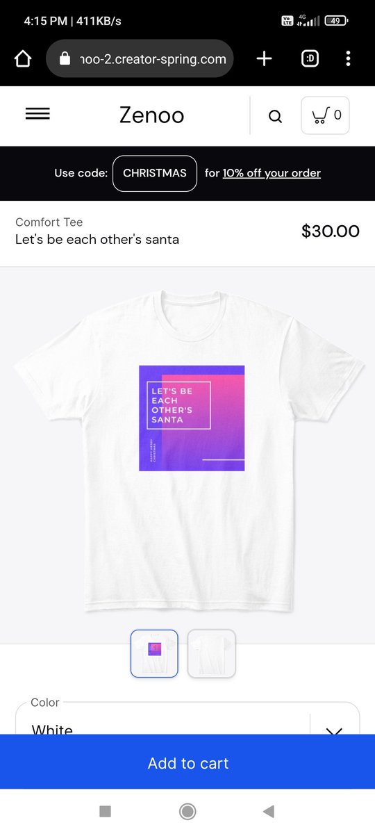 Let's wear this amazing Santa T-shirt.