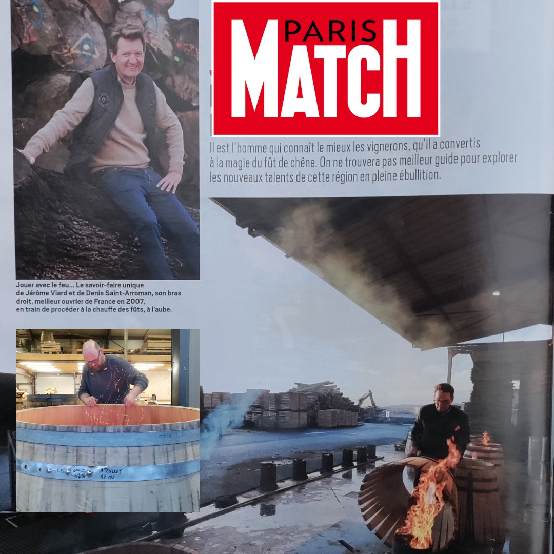 La #Tonnellerie de #Champagne est fière d'être présente dans le dossier #Vins de Fêtes du dernier #ParisMatch
Une belle présentation (p 132/133) de notre histoire et la "conversion des nouveaux #talents de la Champagne à la magie du #fût de #chêne"
#Tonnelier #artisan #artisanat