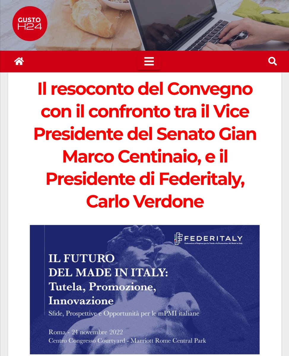 Donato Troiano (@edtroiano) on Twitter photo <a href="/FEDERITALY2021/">Federitaly Federazione</a> lancia due progetti all’insegna del Made in Italy
Al Convegno confronto tra il Vice Presidente del Senato Gian Marco <a href="/giamma71/">Gian Marco Centinaio</a> e il Presidente di #Federitaly, Carlo #Verdone
Su <a href="/GustoH24/">GustoH24</a>
gustoh24.it/federitaly-lan…
<a href="/sassi_mario/">Sassi Mario 🇪🇺</a> <a href="/pino_zuliani/">Giuseppe Zuliani</a> <a href="/paoloigna1/">paolo ignazio marong</a> <a href="/marcoforc/">Marco Forcellini</a> <a href="/FEDERITALY2021/">Federitaly Federazione</a> lancia due progetti all’insegna del Made in Italy
Al Convegno confronto tra il Vice Presidente del Senato Gian Marco <a href="/giamma71/">Gian Marco Centinaio</a> e il Presidente di #Federitaly, Carlo #Verdone
Su <a href="/GustoH24/">GustoH24</a>
gustoh24.it/federitaly-lan…
<a href="/sassi_mario/">Sassi Mario 🇪🇺</a> <a href="/pino_zuliani/">Giuseppe Zuliani</a> <a href="/paoloigna1/">paolo ignazio marong</a> <a href="/marcoforc/">Marco Forcellini</a>