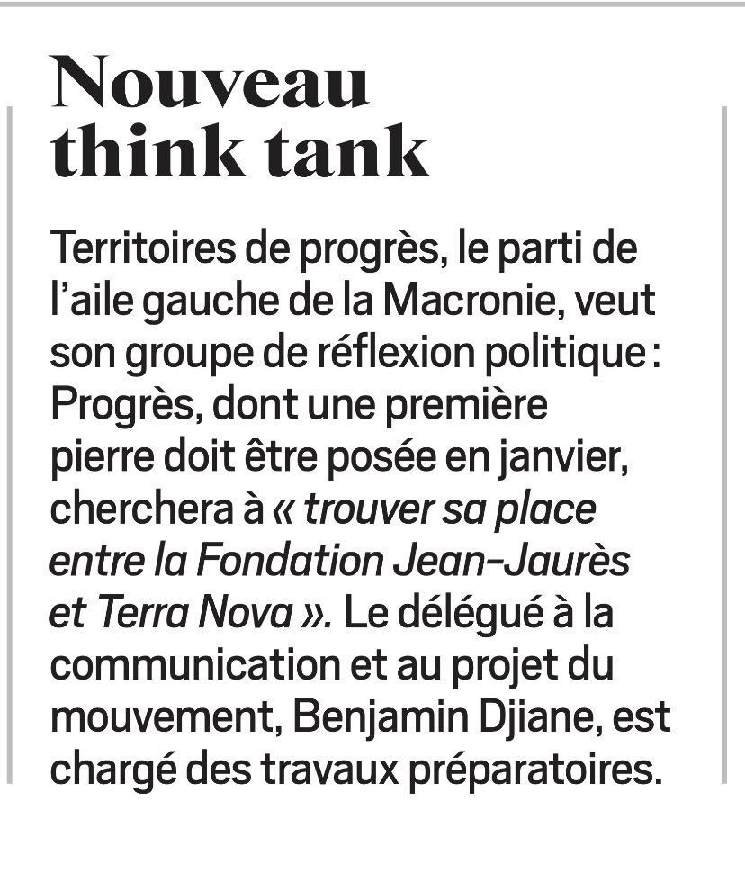 benjamindjiane's tweet photo. Nous allons bâtir un nouveau Think tank des progressistes. La tâche sera immense, mais elle va être passionnante ! Une présidente sera à sa tête (scoop !). Vive les idées et l’action. https://t.co/v7aig1jZ0t