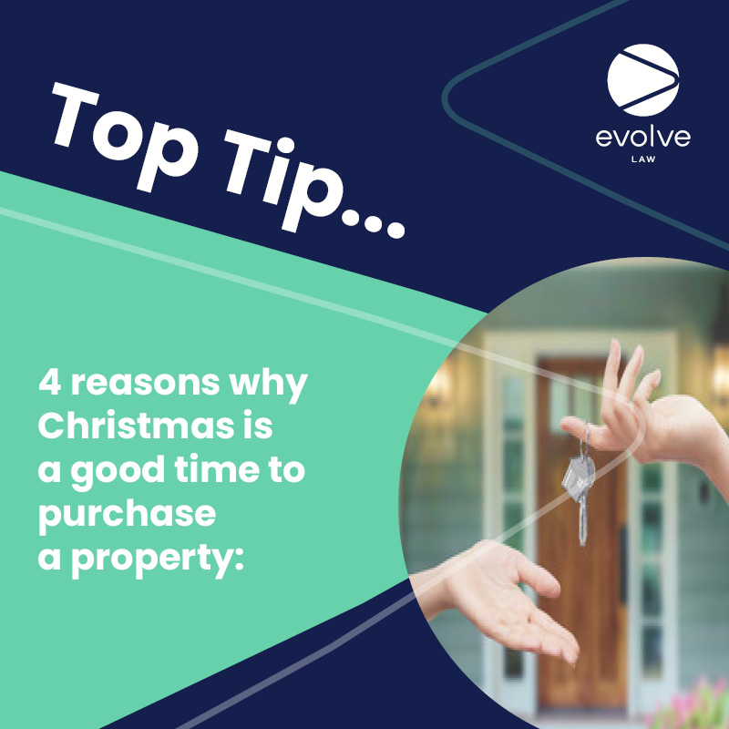 4 reasons why Christmas is a good time to purchase a property...

📈 Sellers are highly motivated to complete before Christmas.
🖋️ Last chance to qualify for stamp duty.
👛 Take advantage of sales.
👀 Fewer viewings happen at this time.

Learn more > bit.ly/3hAQEwb