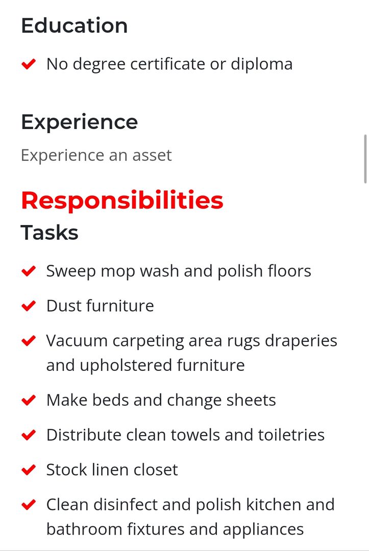 ZT Canada on Twitter "🇨🇦 URGENT HIRING! Housekeeping Attendant APPLY