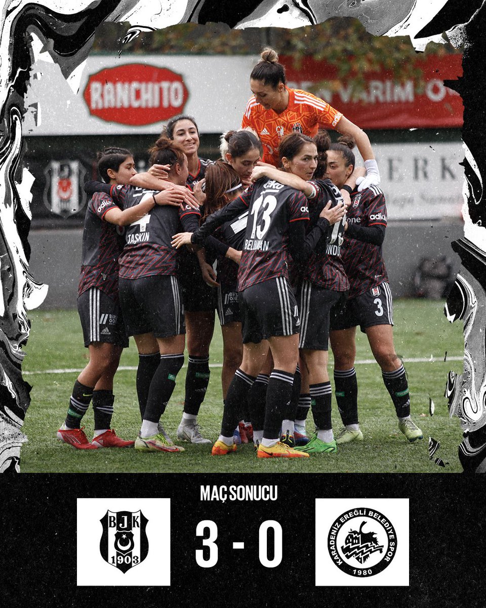 3⃣ puan bizim! 💪

42' Mesude Alayont ⚽
68' Seda Nur İncik ⚽
80' Zeynep Gamze Koçer ⚽

#BeşiktaşBitmez 🦅